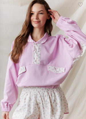Baby Pink Ditsy Floral PullOver