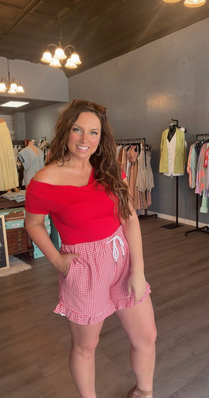 Red OTS Top