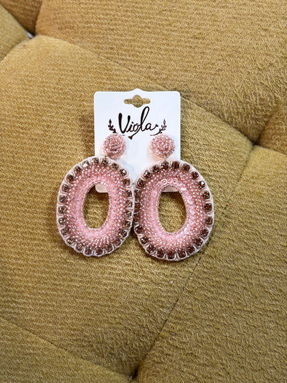 Pink Sequin Hoop