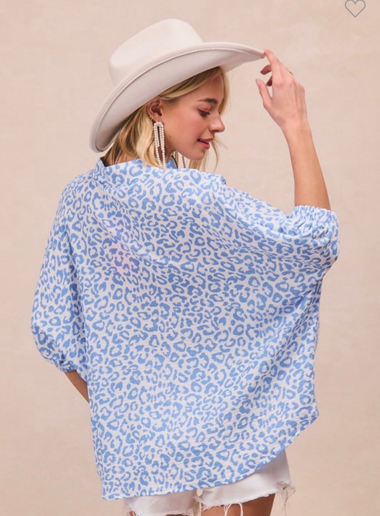Blue Leopard Top