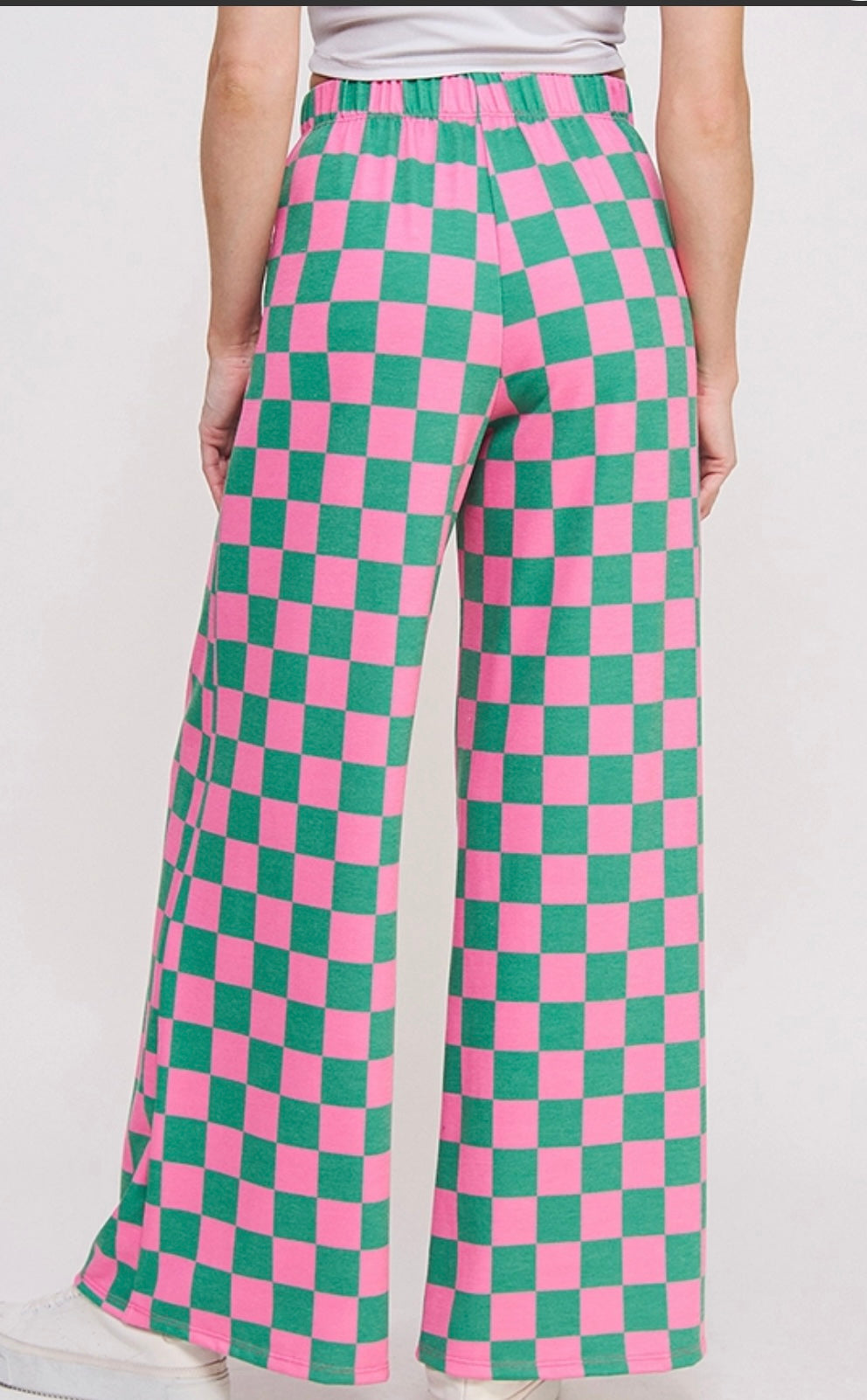 Green/Pink Checkered Pants