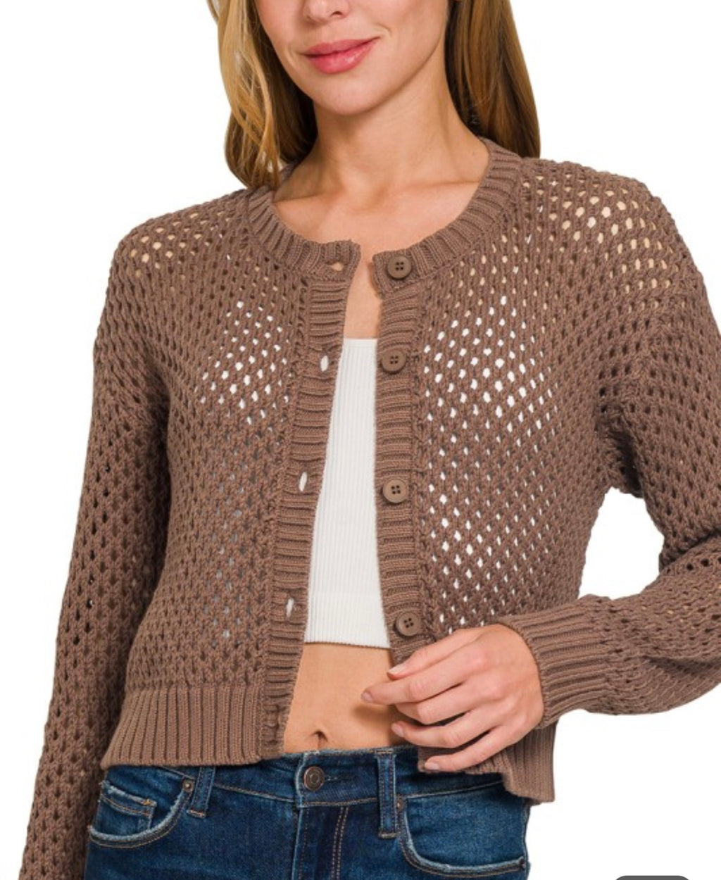 Brown Knit Cardigan