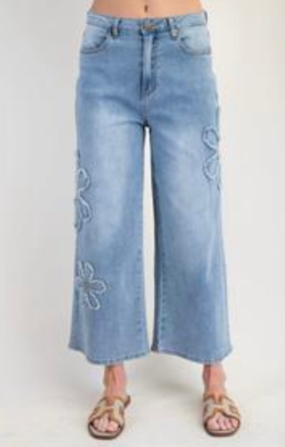 Denim Petal Pants