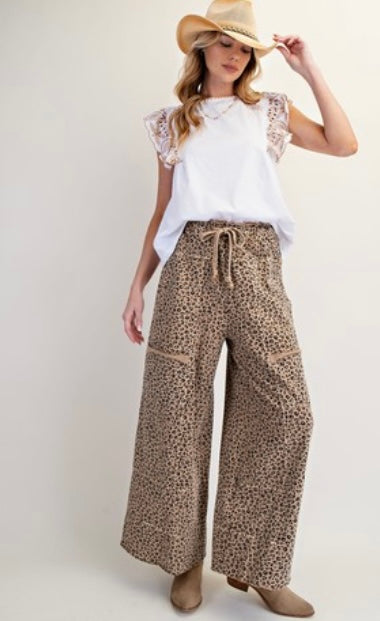 Leopard Cargo Pants