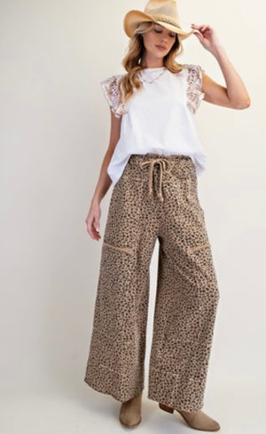Leopard Cargo Pants