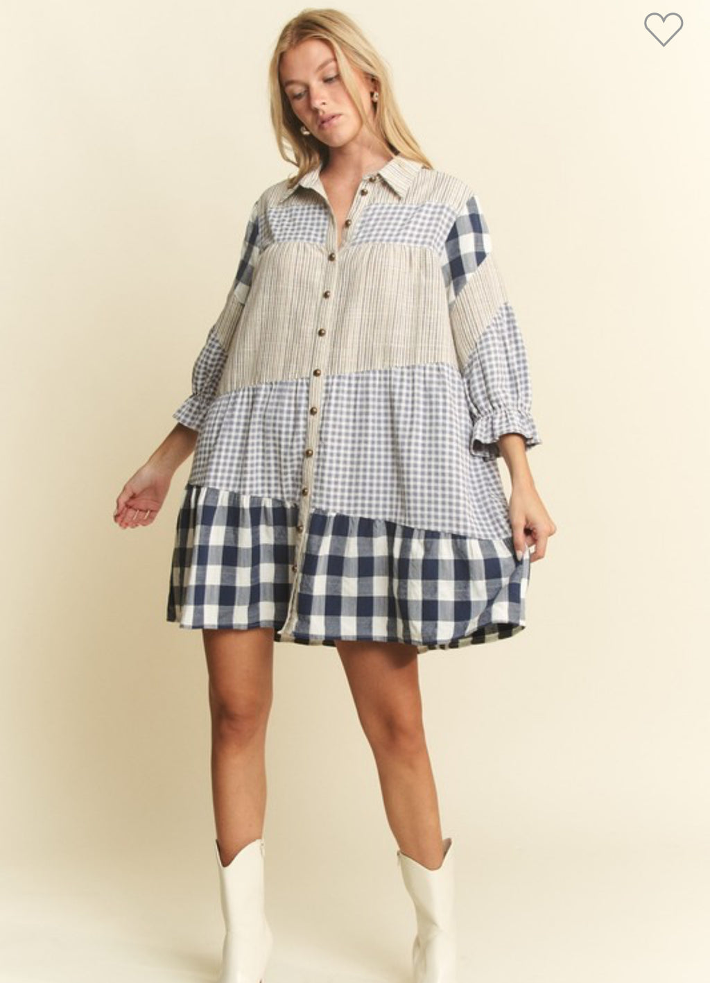 Blue Checkered Dress