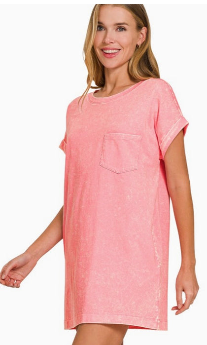 Washed TShirt Dress (2 colors)