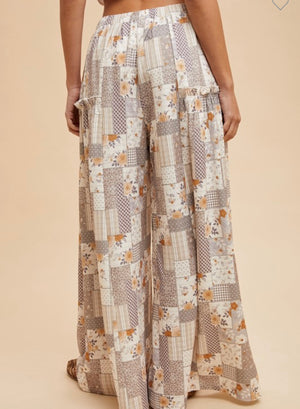 Floral Wide Leg Pants