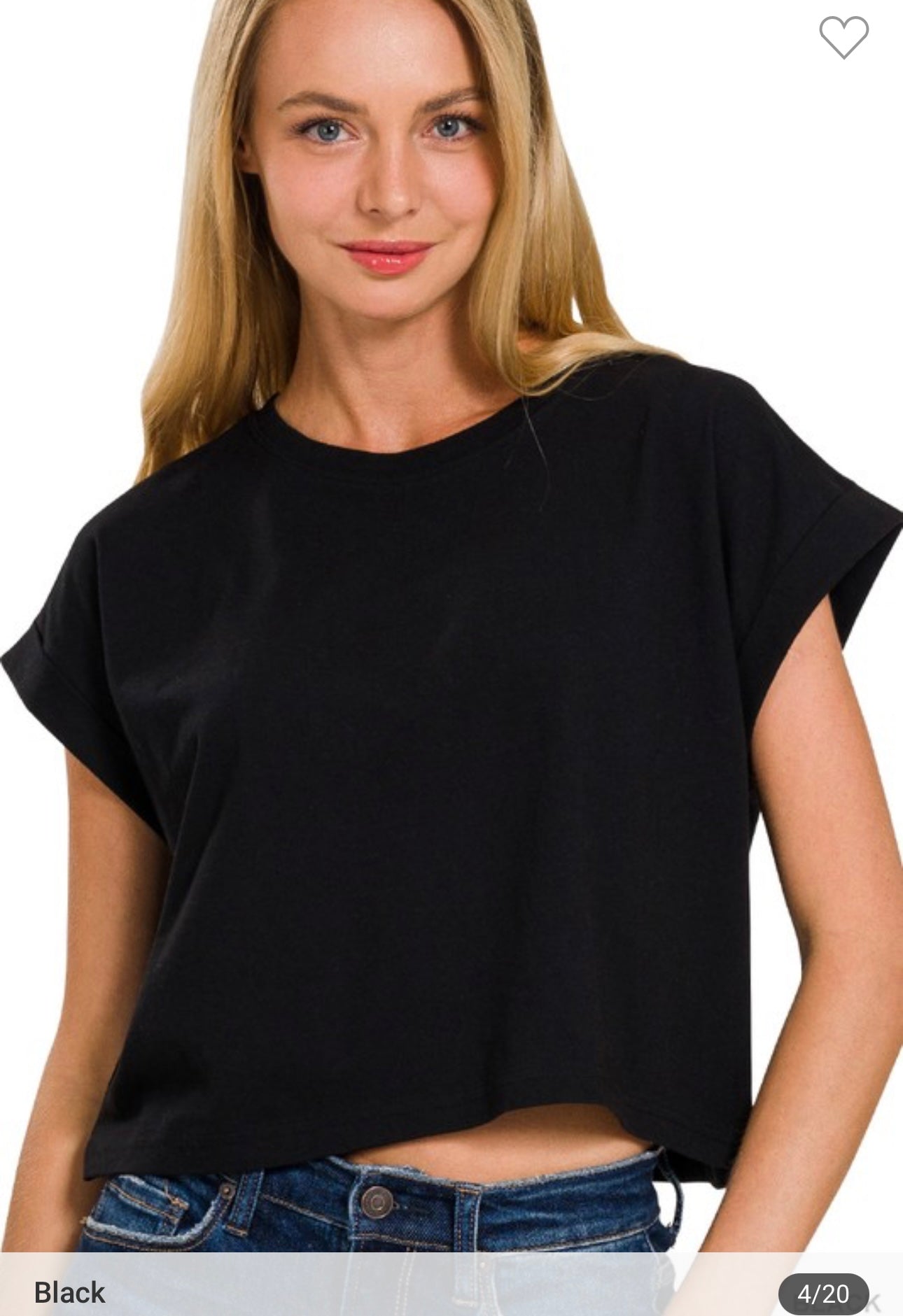 Folded Sleeve Top (7 colors)