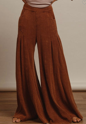 Brown Wide Leg Pants