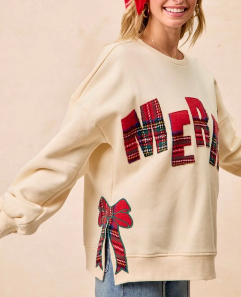 Plaid Merry Pullover