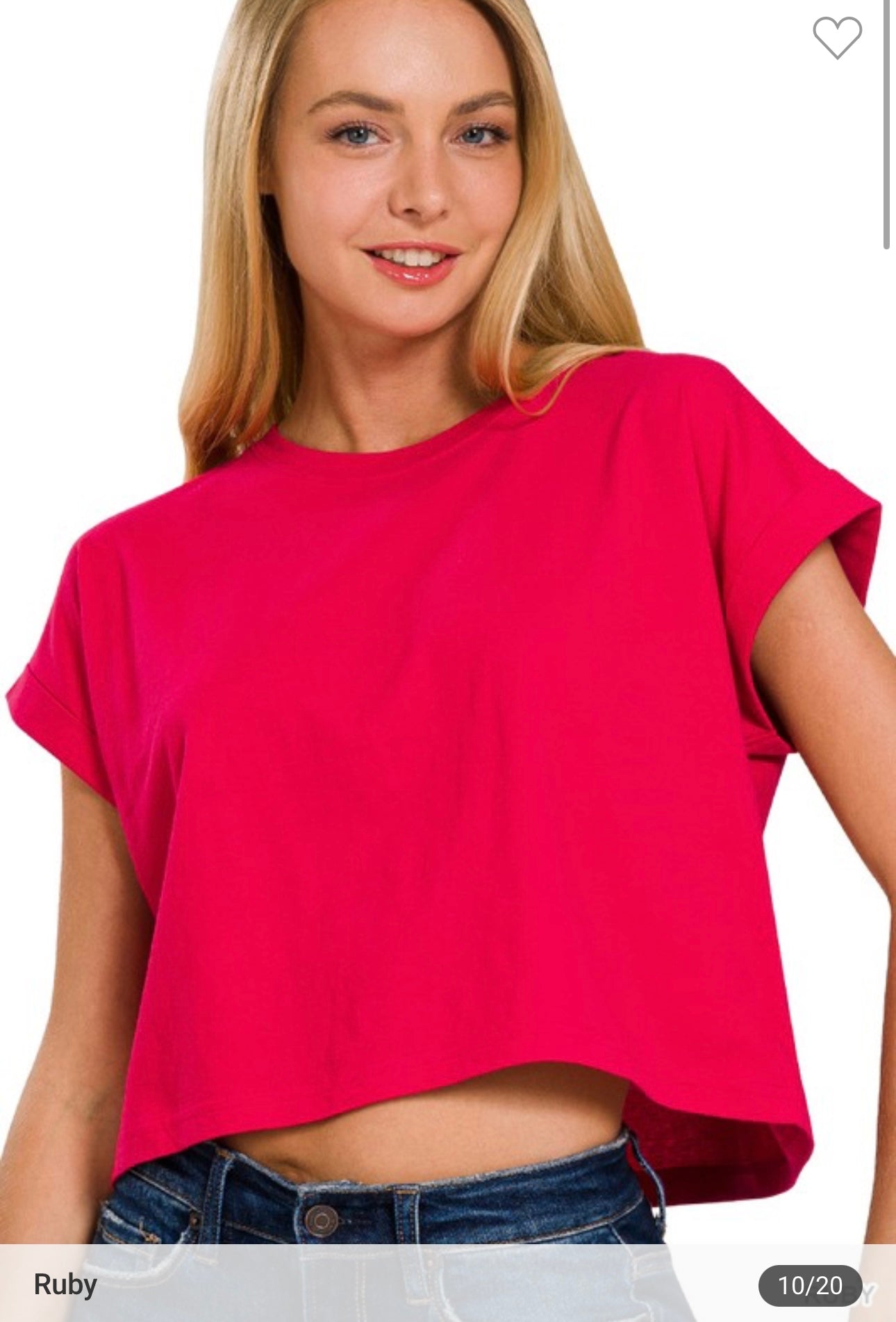 Folded Sleeve Top (7 colors)