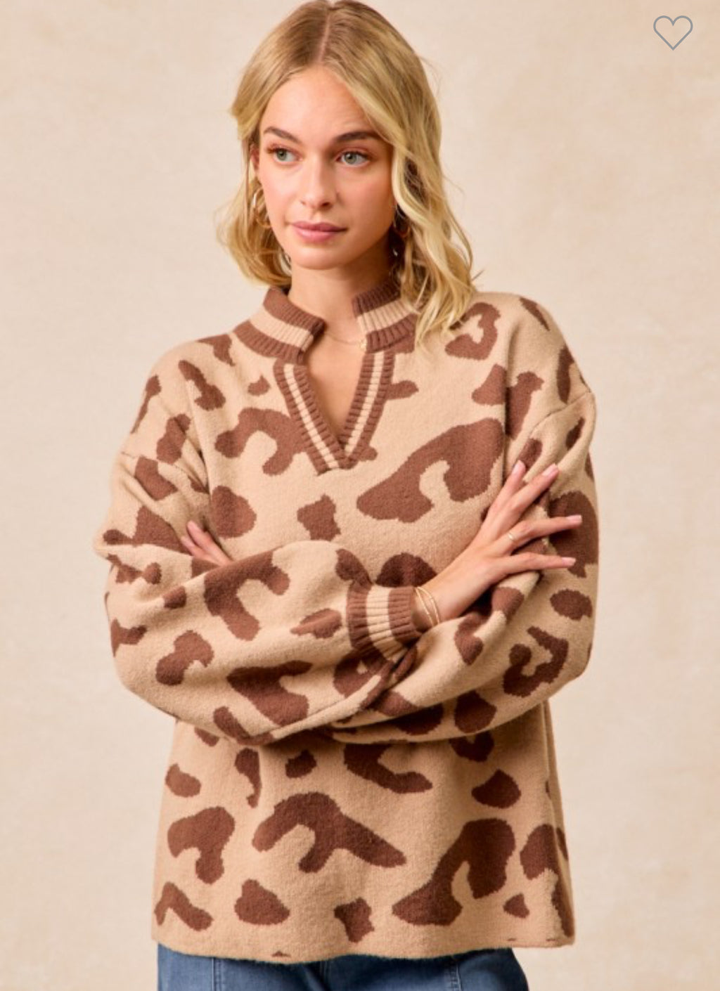 Brown Leopard Sweater