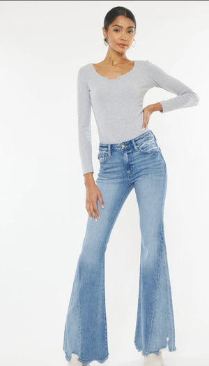 KanCan Raw Hem Flare