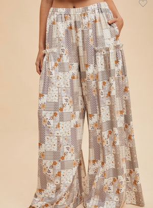 Floral Wide Leg Pants