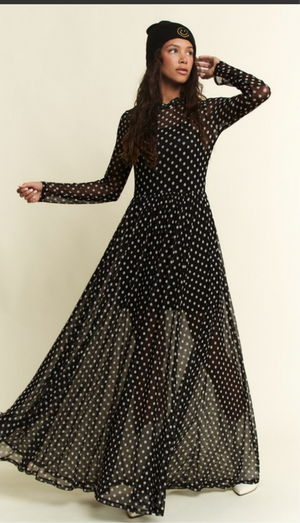 Polka Dot Sheer Maxi