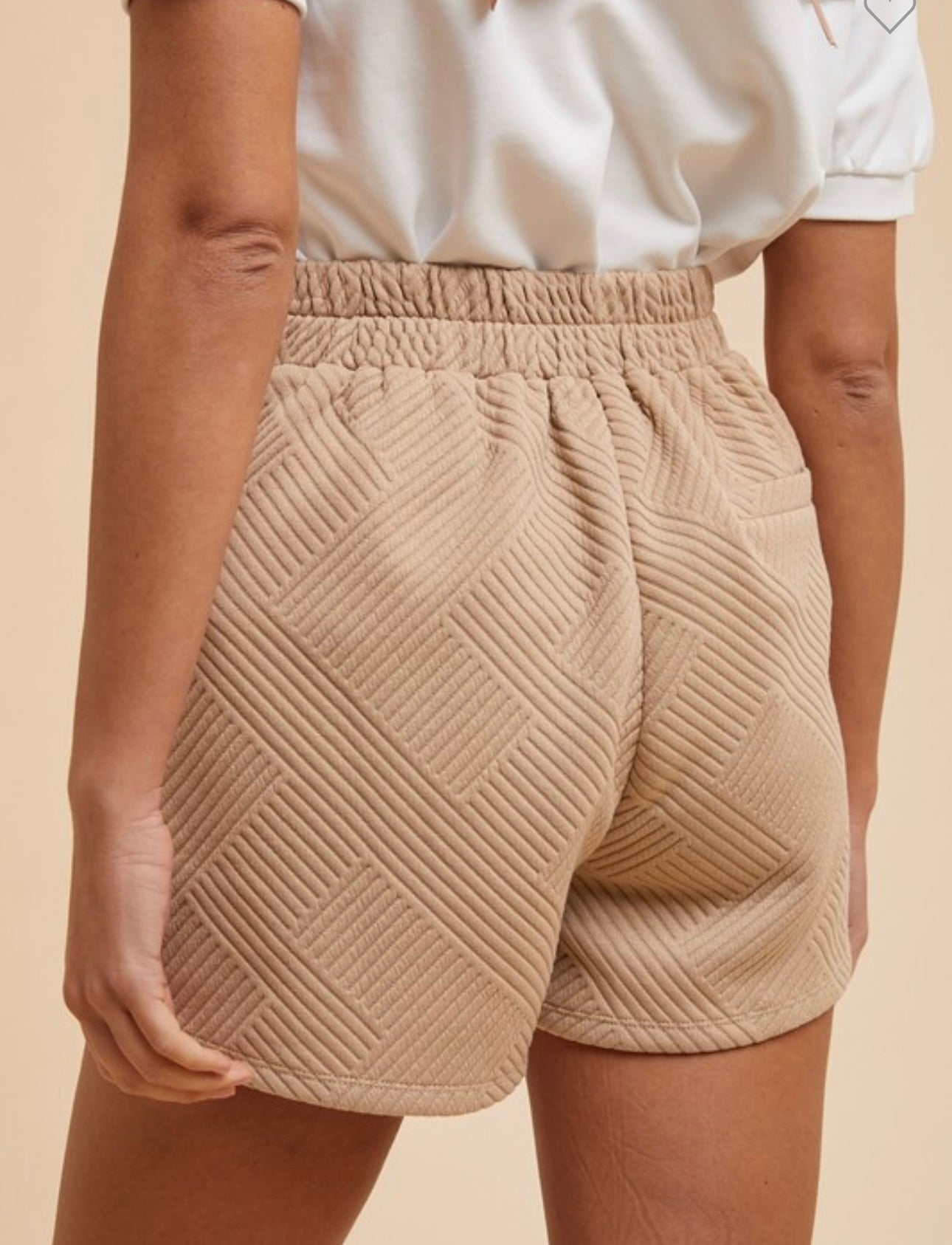 Taupe Faux Wrap Skort