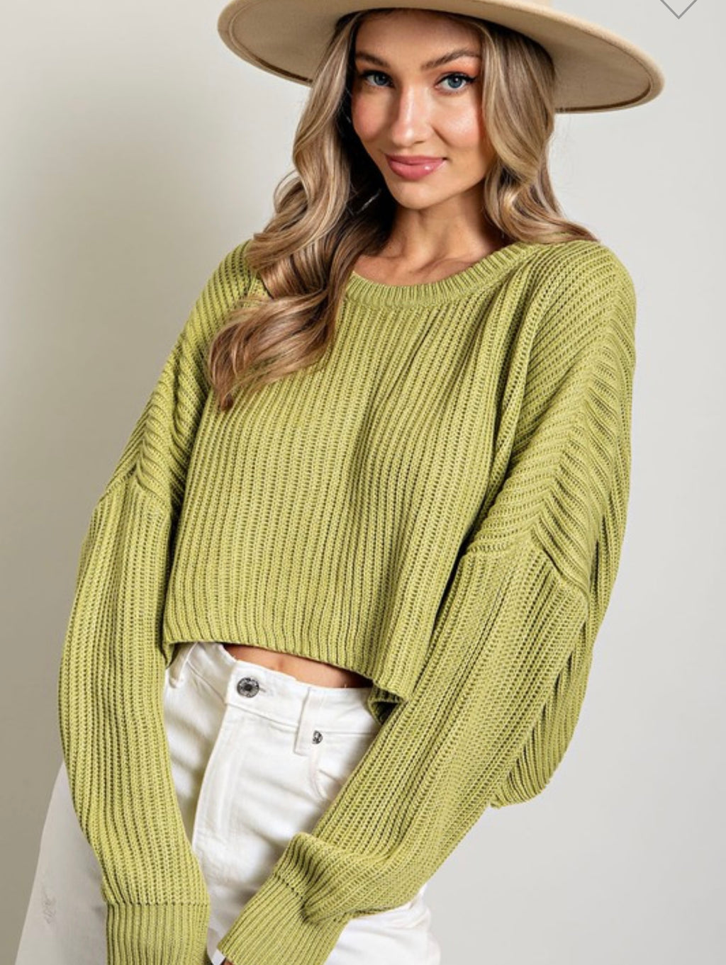 Solid Cropped Sweaters (2 colors)