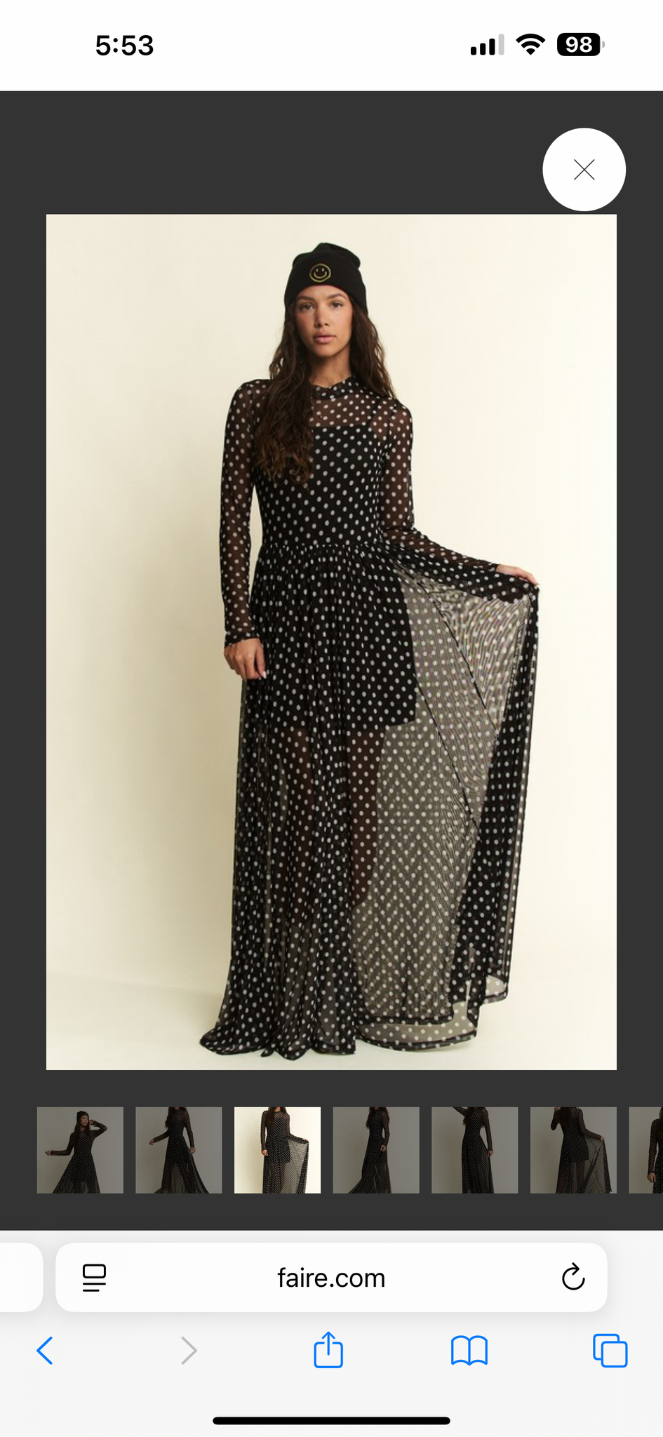 Polka Dot Sheer Maxi