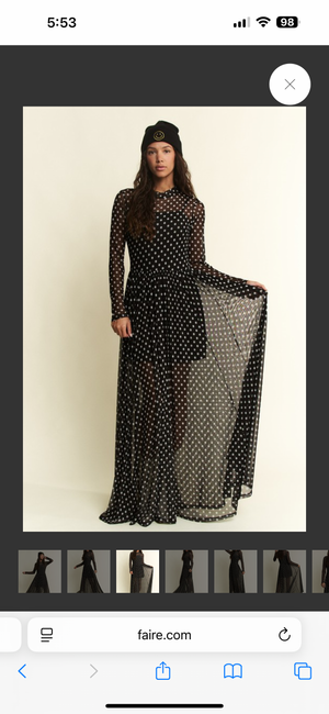 Polka Dot Sheer Maxi