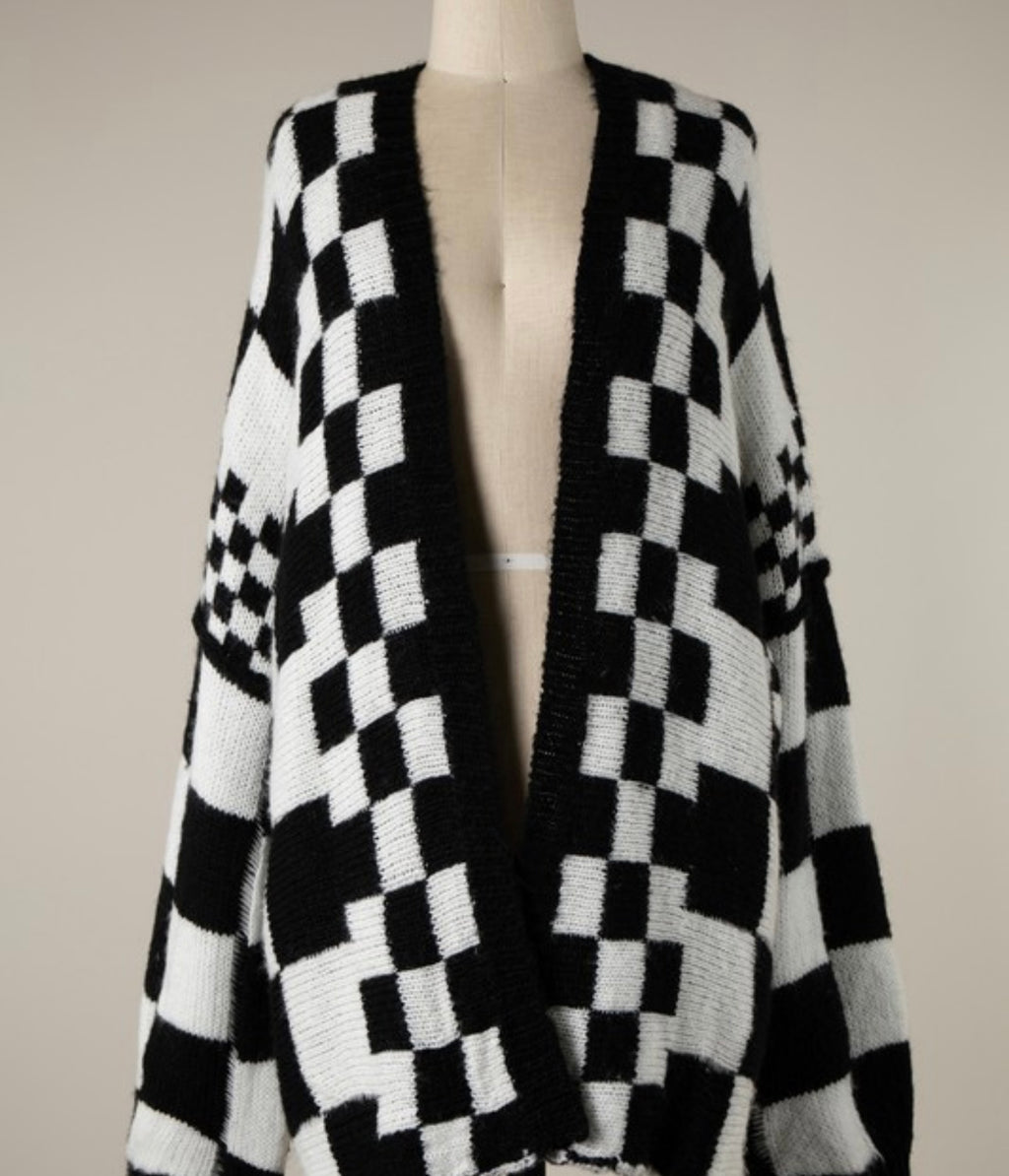 Black / White Cardigan