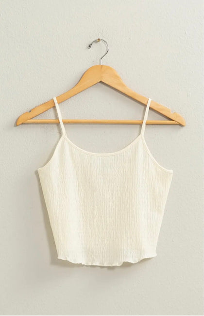 Off White Cropped Tank