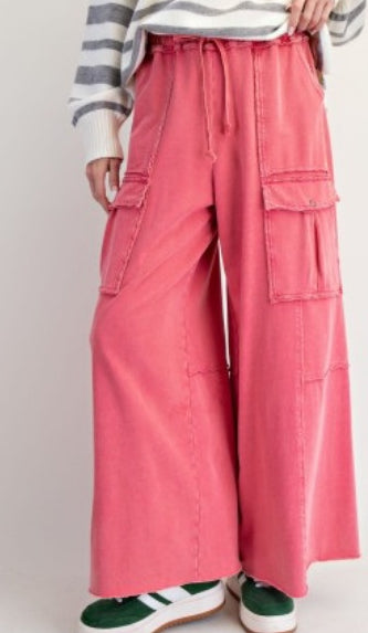 Coral Utility Pants