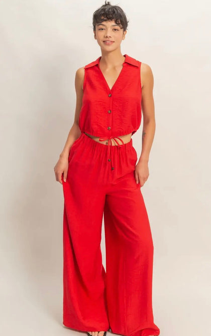 Red Two Piece Set