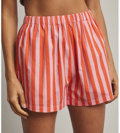 Coral/Pink Striped Boxer Shorts