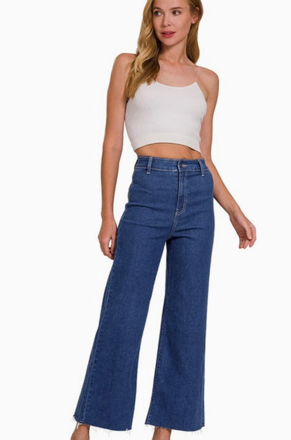 Dark Wash Cropped Denim