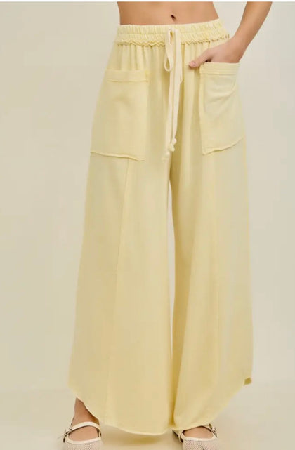 Yellow Cropped Pants