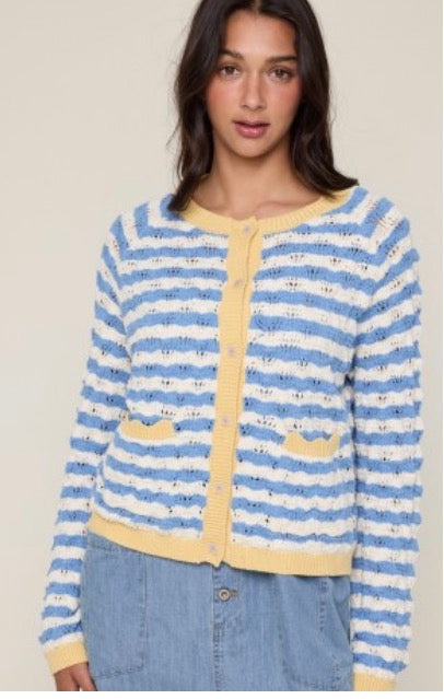 Blue/Yellow Cardigan