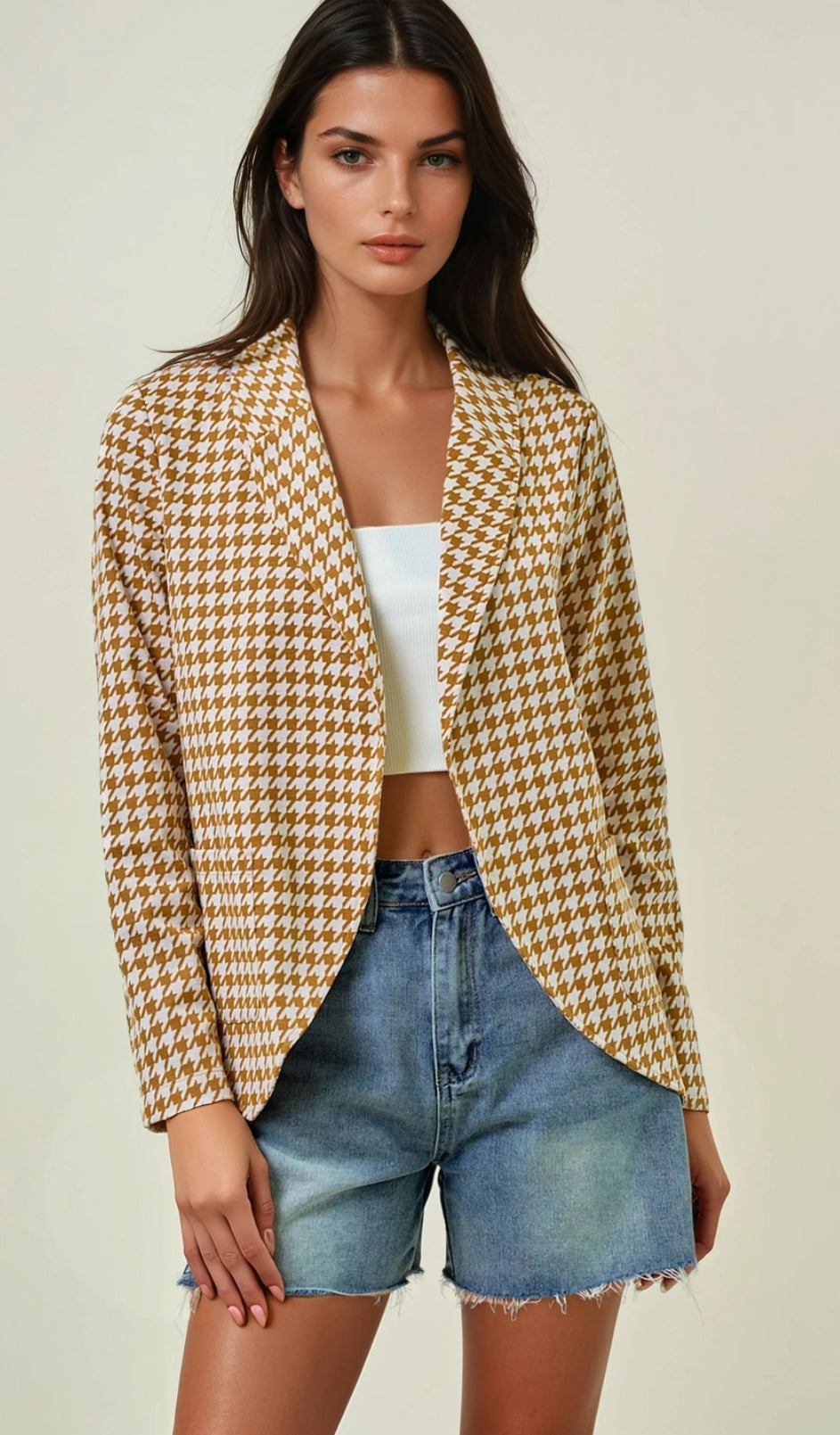 Houndstooth Blazer (2 colors)