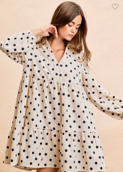 B/W Polka Dot Dress