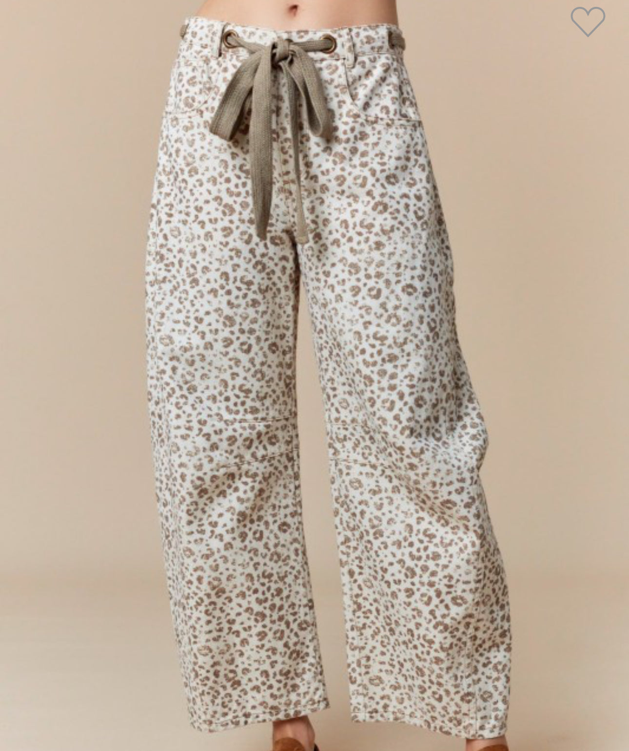 Leopard Barrel Jeans