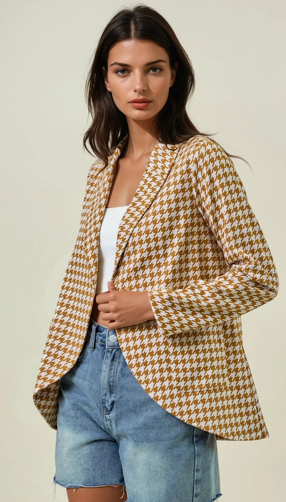 Houndstooth Blazer (2 colors)