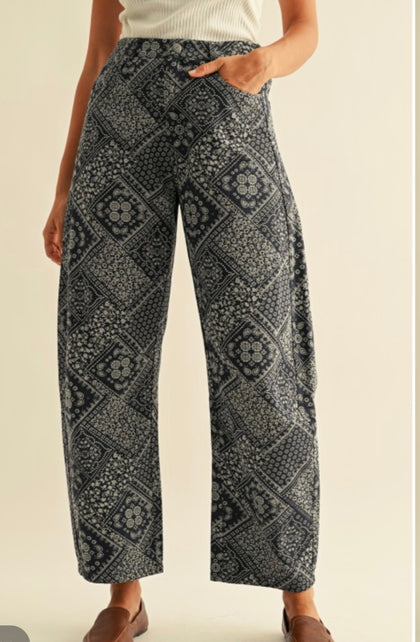 Navy Bandana Pants