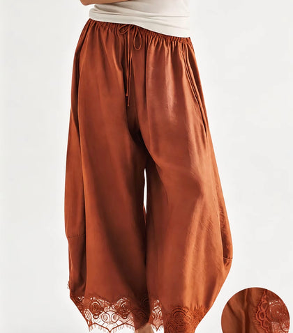 Lace Barrel Pants