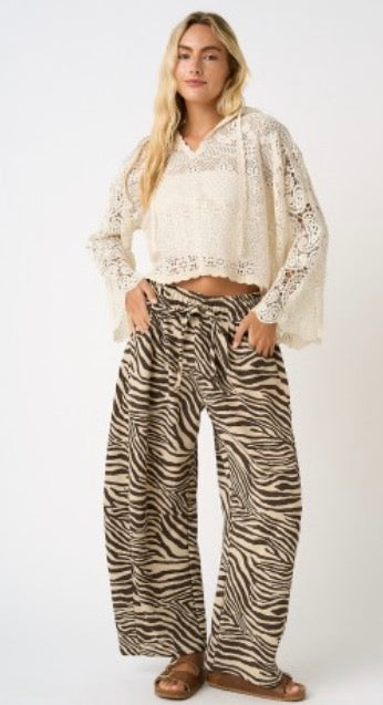 Zebra Barrel Joggers