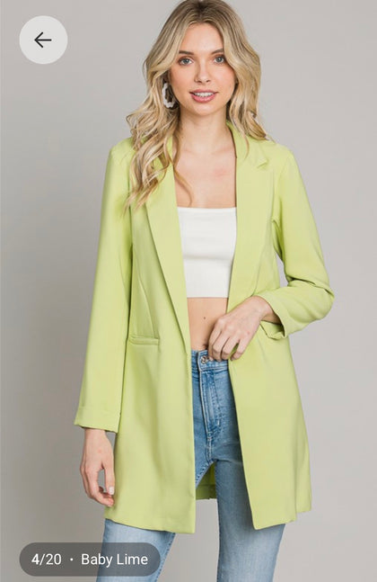 Long Line Blazer (2 colors)