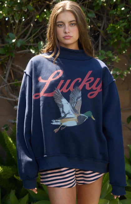 Bucketlist Lucky Duck MockNeck