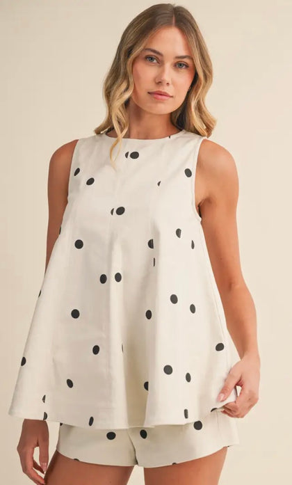 Black / White Polka Dot Set