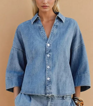 Oversized Denim Top