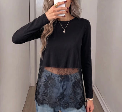Long Sleeve Lace Top