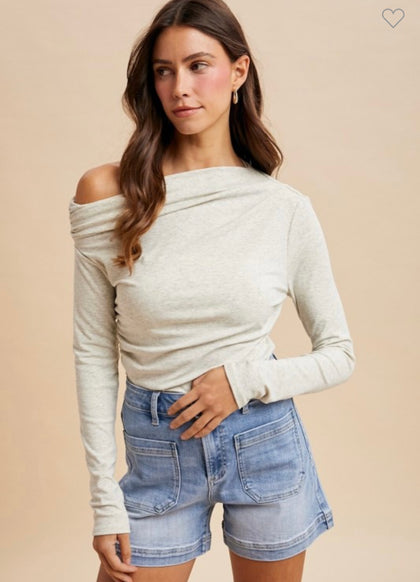Heather Gray OTS Top