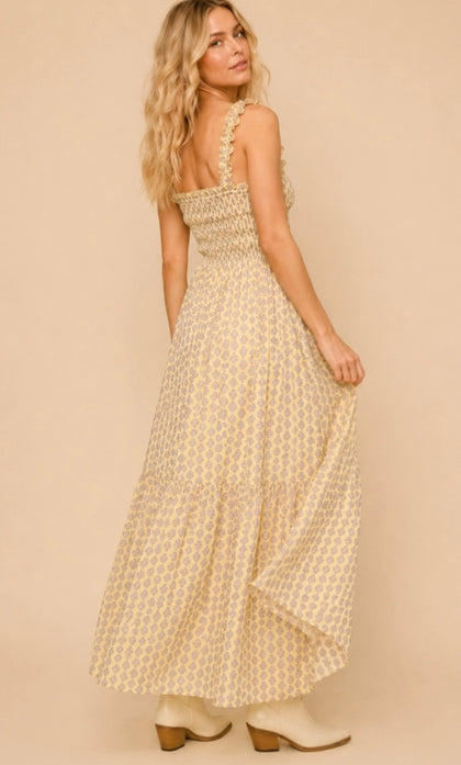 Yellow Print Maxi
