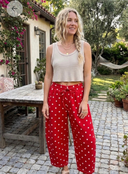 Polka Dot Barrel Joggers (4 colors)