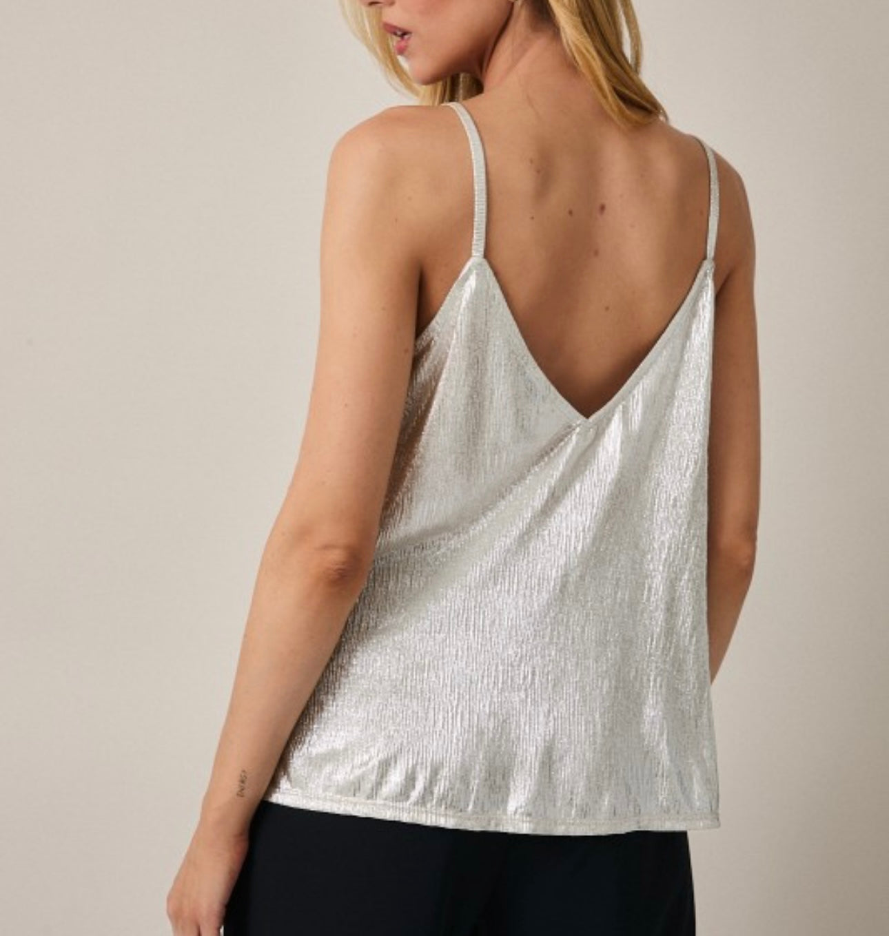 Shiny Silver Top