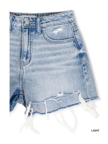 Light Washed Denim Shorts