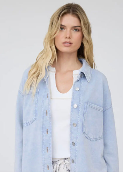 Lt. Wash Soft Denim Top